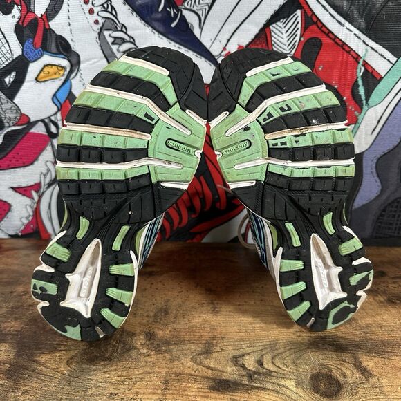 Size 7 - Saucony Cohesion 7 Gray Blue White Green Royal 15181-5 USED SHIPS ASAP - Picture 6 of 7